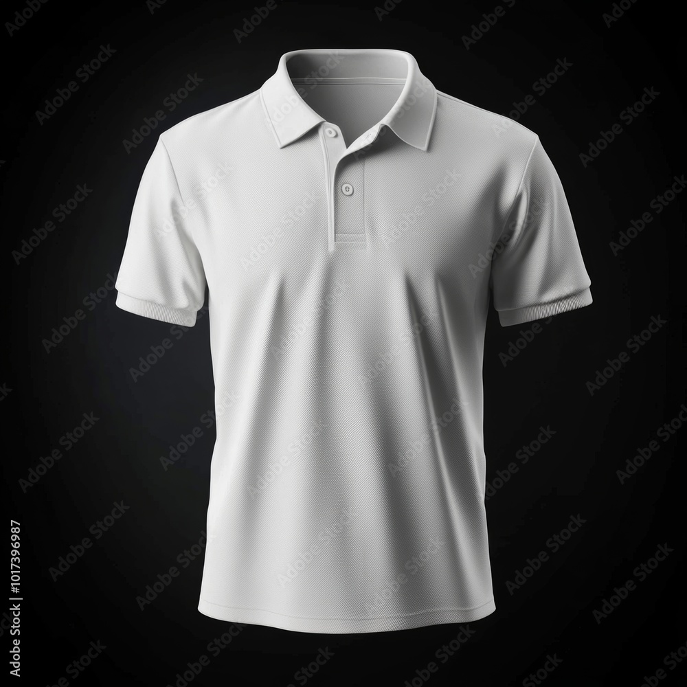 White polo shirt isolated on black background. White polo shirt isolated on black background.