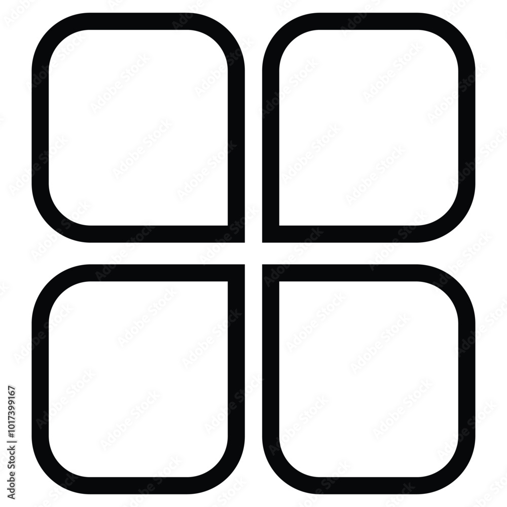 vector illustration of a 2D icon design that represents the classify icon. It consists of 4 boxes with 3 blunt corners and one 90-degree taper corner. vector illustration of a 2D icon design that represents the classify icon. It consists of 4 boxes with 3 blunt corners and one 90-degree taper corner.