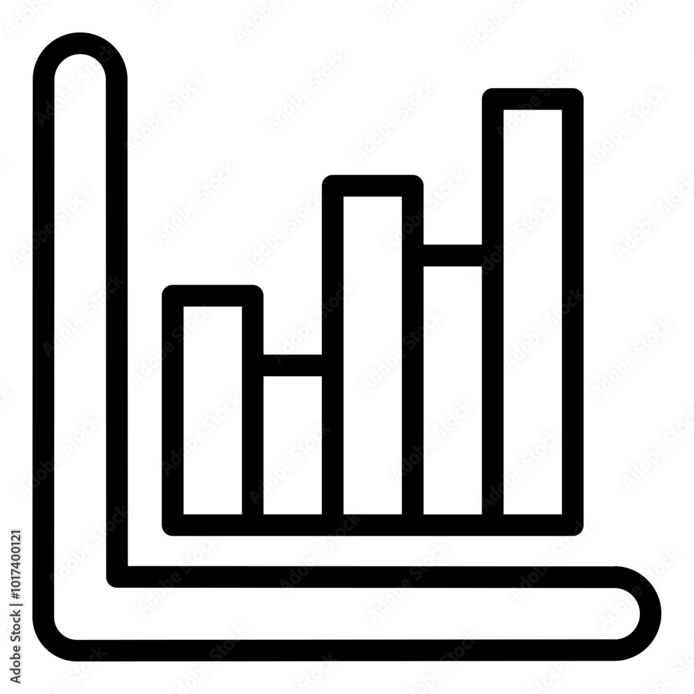 Histogram icon for data distribution and statistics Histogram icon for data distribution and statistics