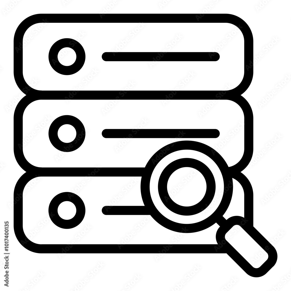 Query icon for database search and data retrieval Query icon for database search and data retrieval
