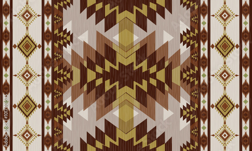  Navajo Tribal and Native American seamless pattern Ethnic SouthWestern decor style. Boho geometric ornament. Vector seamless pattern. Mexican blanket, rug,Woven, carpet, Aztec ornament pattern