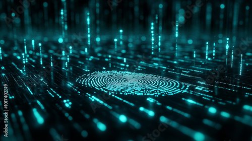 biometric finger scan security technology background