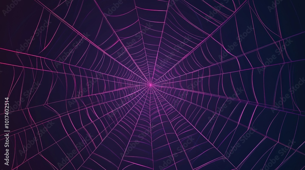 A Vector Illustration of a Classic Spider Web Featuring a Radial Design. The Web Exhibits Multiple Concentric Rings, Each Connected by Straight, Evenly Spaced Lines Extending from the Center. A Vector Illustration of a Classic Spider Web Featuring a Radial Design. The Web Exhibits Multiple Concentric Rings, Each Connected by Straight, Evenly Spaced Lines Extending from the Center.