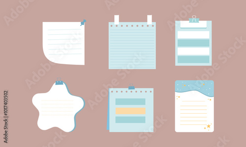 Cute notebook and memo paper templates for planners and journaling

