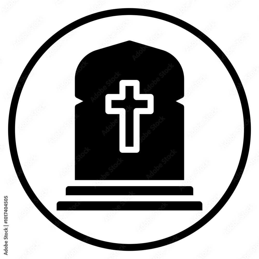 Fototapeta premium grave glyph icon