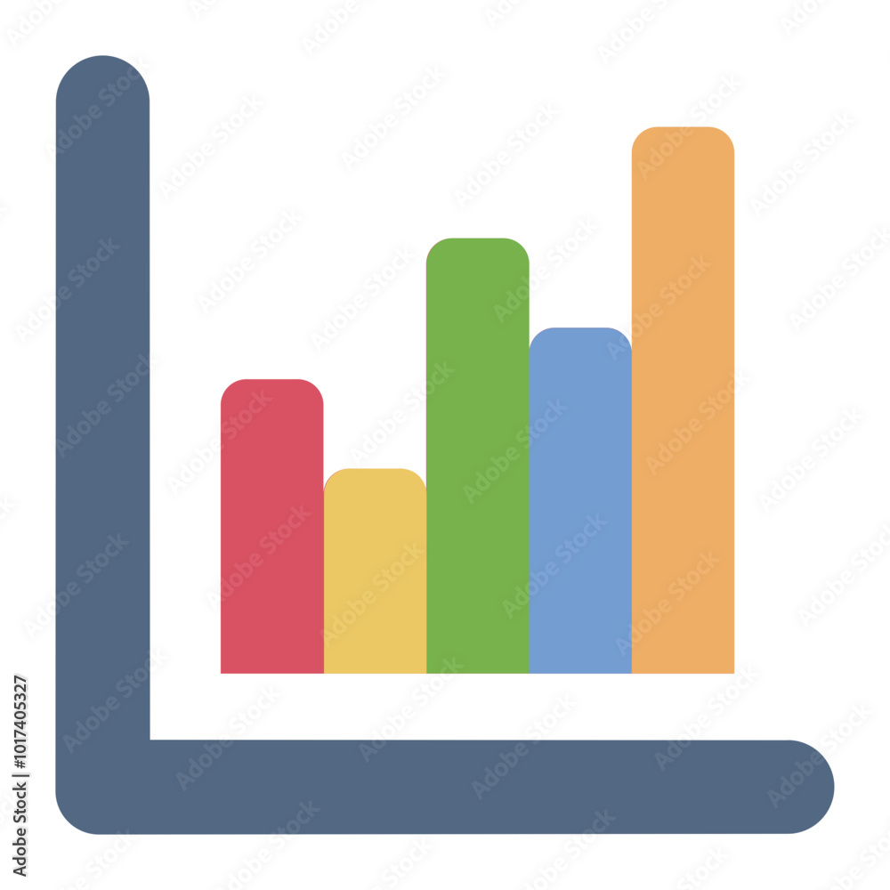 Histogram icon for data distribution and statistics Histogram icon for data distribution and statistics