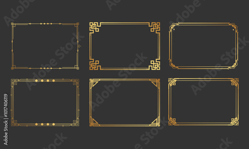 Vintage decorative frame collection for elegant invitations and certificates

