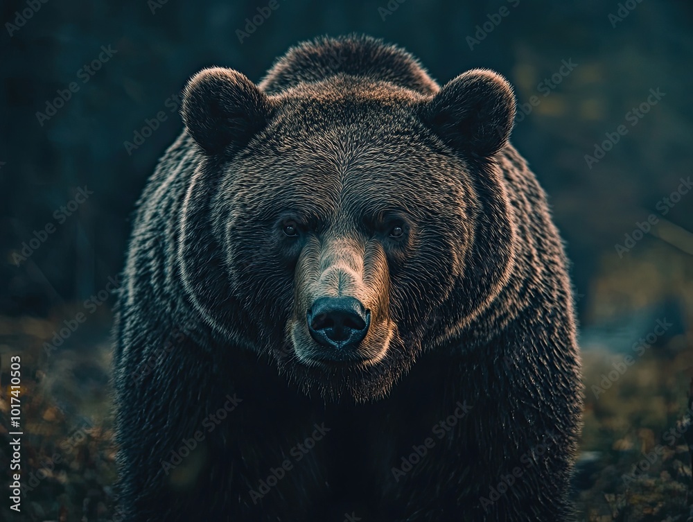 Fototapeta premium bear isolated on abstract background