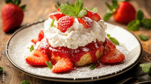 Delicious Strawberry Shortcake Dessert Delight