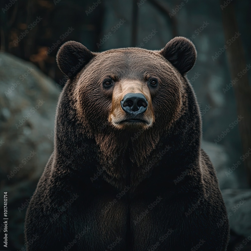 Obraz premium bear isolated on abstract background