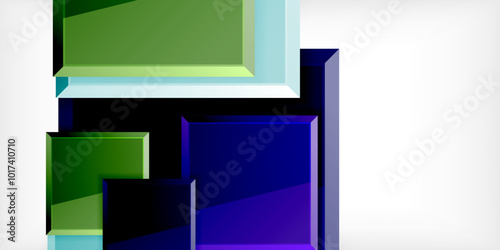 Shiny glossy metallic or plastic square design background. Vector Illustration For Wallpaper, Banner, Background, Card, Book Illustration, landing page