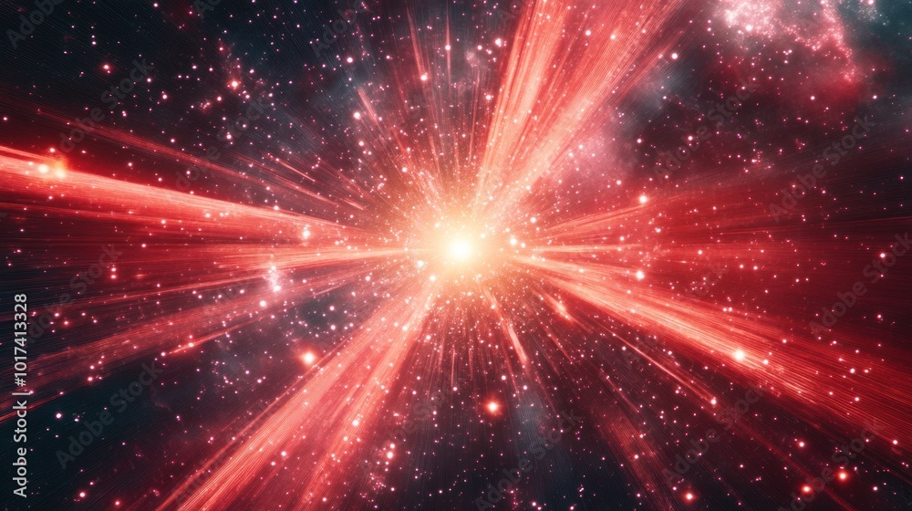 Cosmic Explosion in Red Cosmic Explosion in Red