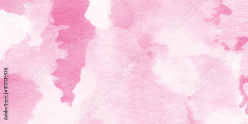 Pink watercolor brush paint vector stylized striped card.Decorative soft pink paper texture, Acrylic shinny pink flowing ink grunge texture,Brush stroked painting. Modern Pink Yellow Watercolor Grunge