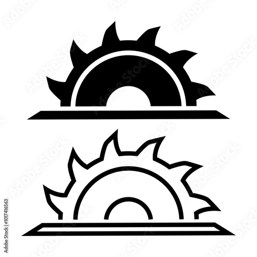 Saw blade icon graphic  design illustration