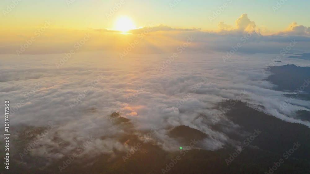 Tropical forest nature landscape view fog mountain at Thailand, Tropical forest nature landscape view fog mountain at Thailand,