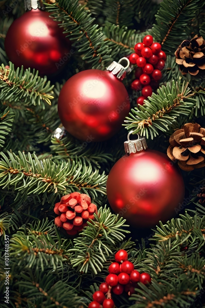 Sleek and shiny metallic ornaments to give your Christmas tree a contemporary, chic look.