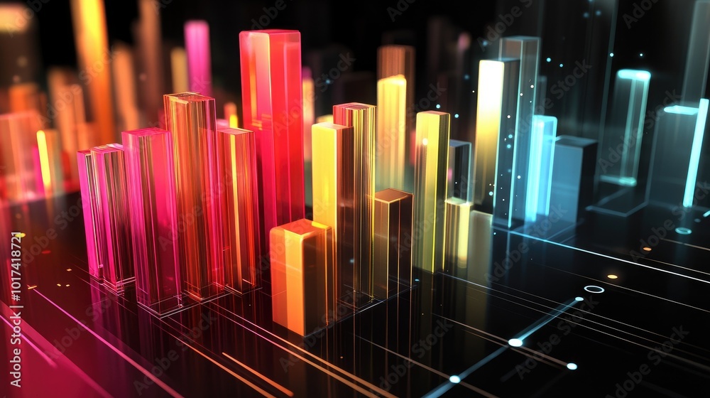 Colorful Digital Data Visualization Background Colorful Digital Data Visualization Background