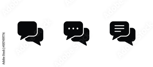 bubble speech vector icon. chat symbol icon
