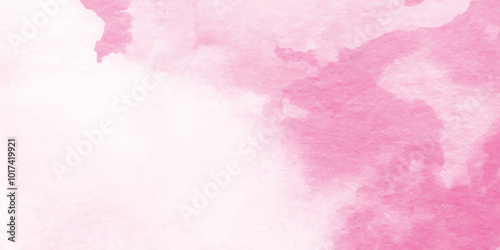 Pink watercolor brush paint vector stylized striped card.Decorative soft pink paper texture, Acrylic shinny pink flowing ink grunge texture,Brush stroked painting. Modern Pink Yellow Watercolor Grunge