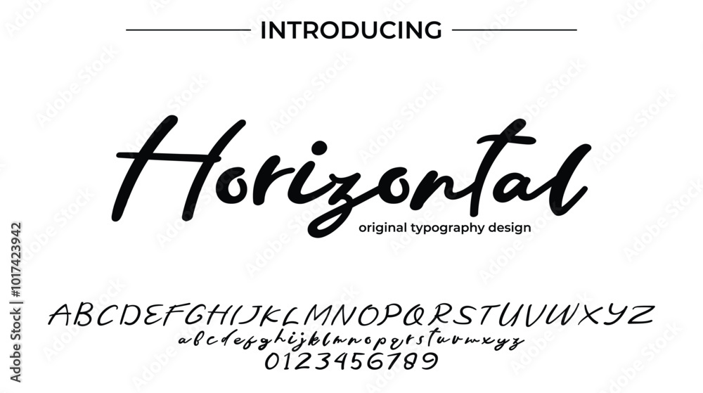 Horizontal Font Stylish brush painted an uppercase vector letters, alphabet, typeface Horizontal Font Stylish brush painted an uppercase vector letters, alphabet, typeface