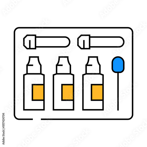 soil test kit garden tool line icon vector. soil test kit garden tool sign. isolated symbol illustration