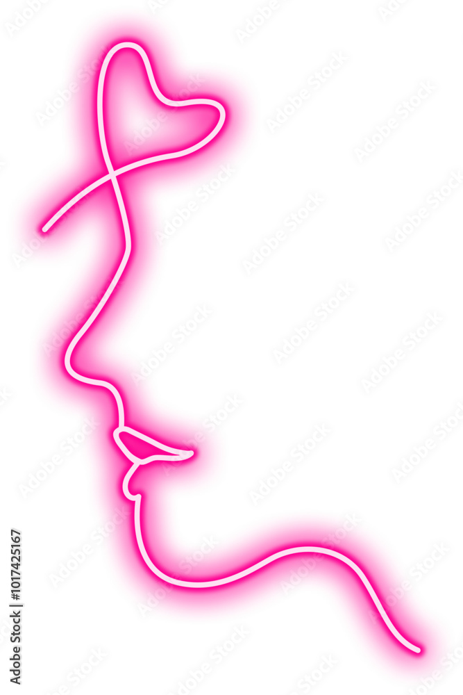 Neon Woman Line Art Neon Woman Line Art