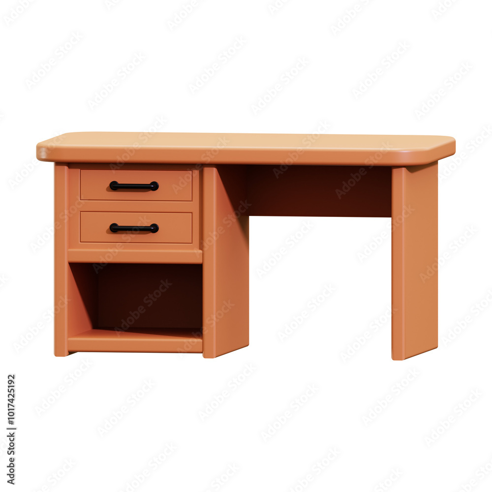 3d wooden desk icon. perfect for office or home workspace organization and storage solutions 3d wooden desk icon. perfect for office or home workspace organization and storage solutions