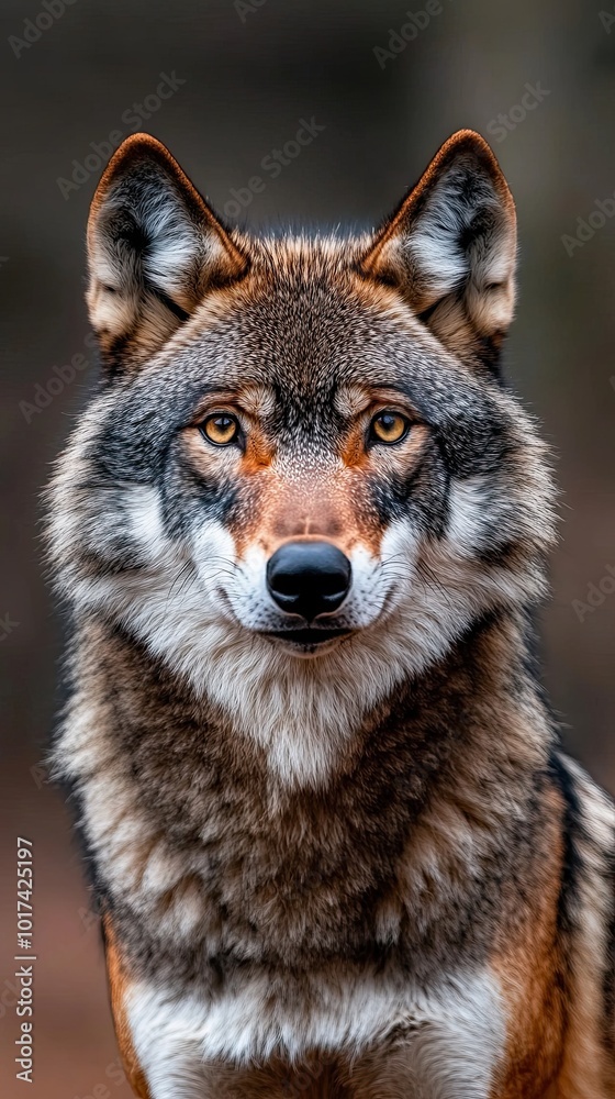 Fototapeta premium wolf isolated on colorful background