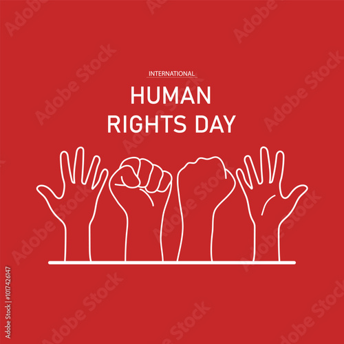 International human rights day illustration