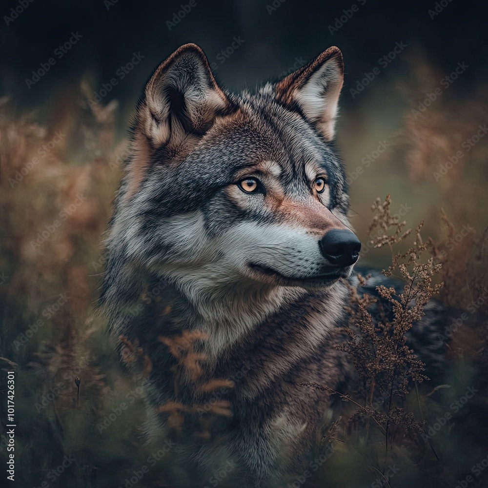 Fototapeta premium wolf isolated on cute background