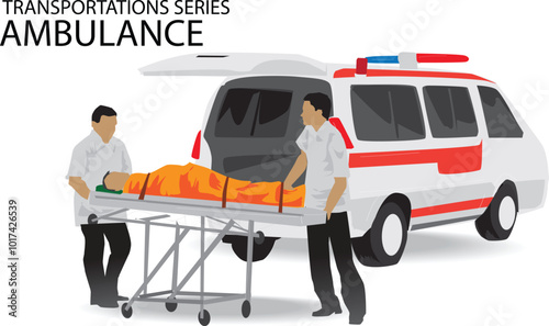 ambulance car accident carrying patients