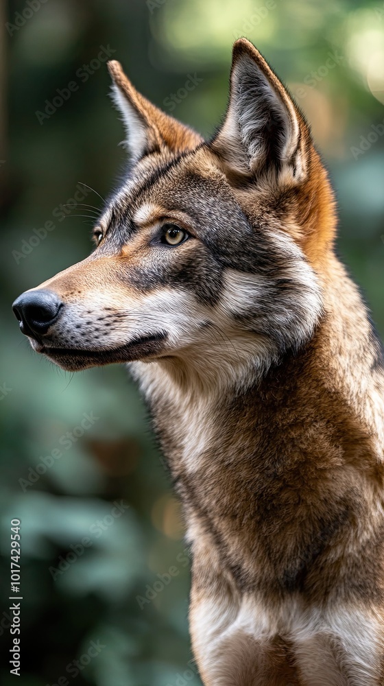 Fototapeta premium wolf isolated on summer background