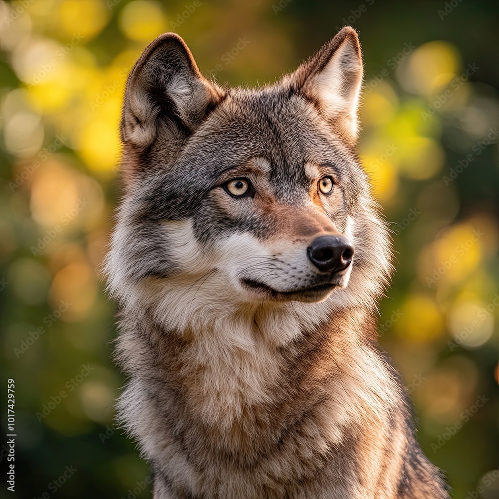 wolf isolated on summer background wolf isolated on summer background