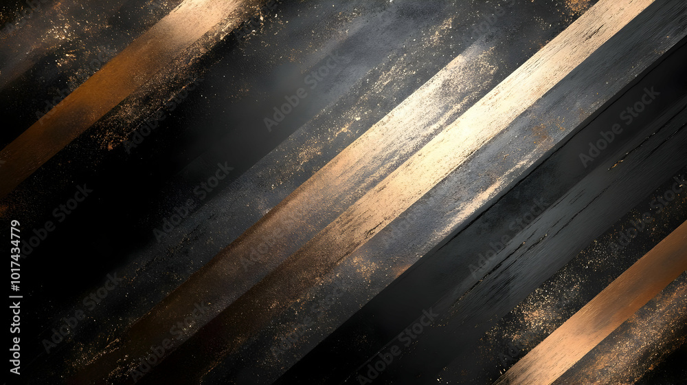 Abstract Background with Black and Gold Diagonal Stripes Abstract Background with Black and Gold Diagonal Stripes