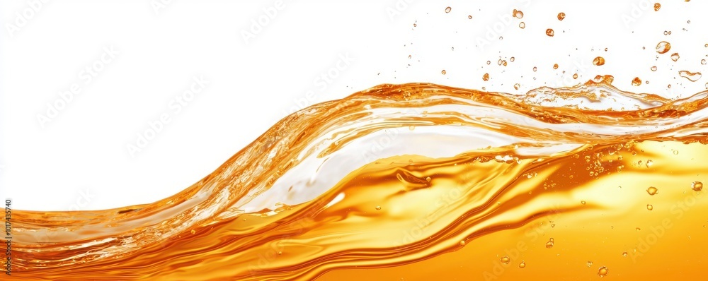 Fototapeta premium Dynamic Flowing Oil Wave on Smooth Surface
