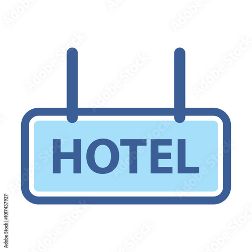 Hotel sign icon design illustration