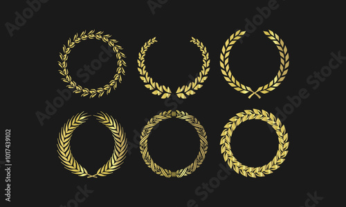 Elegant laurel wreath collection for awards, recognition, and ceremonial designs


