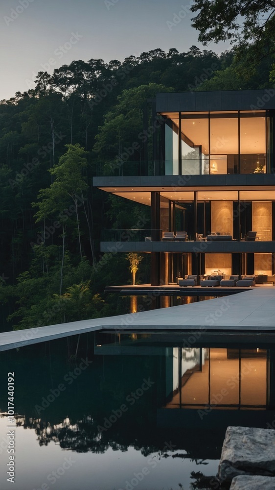 Modern House on Cliffside with Infinity Pool Modern House on Cliffside with Infinity Pool