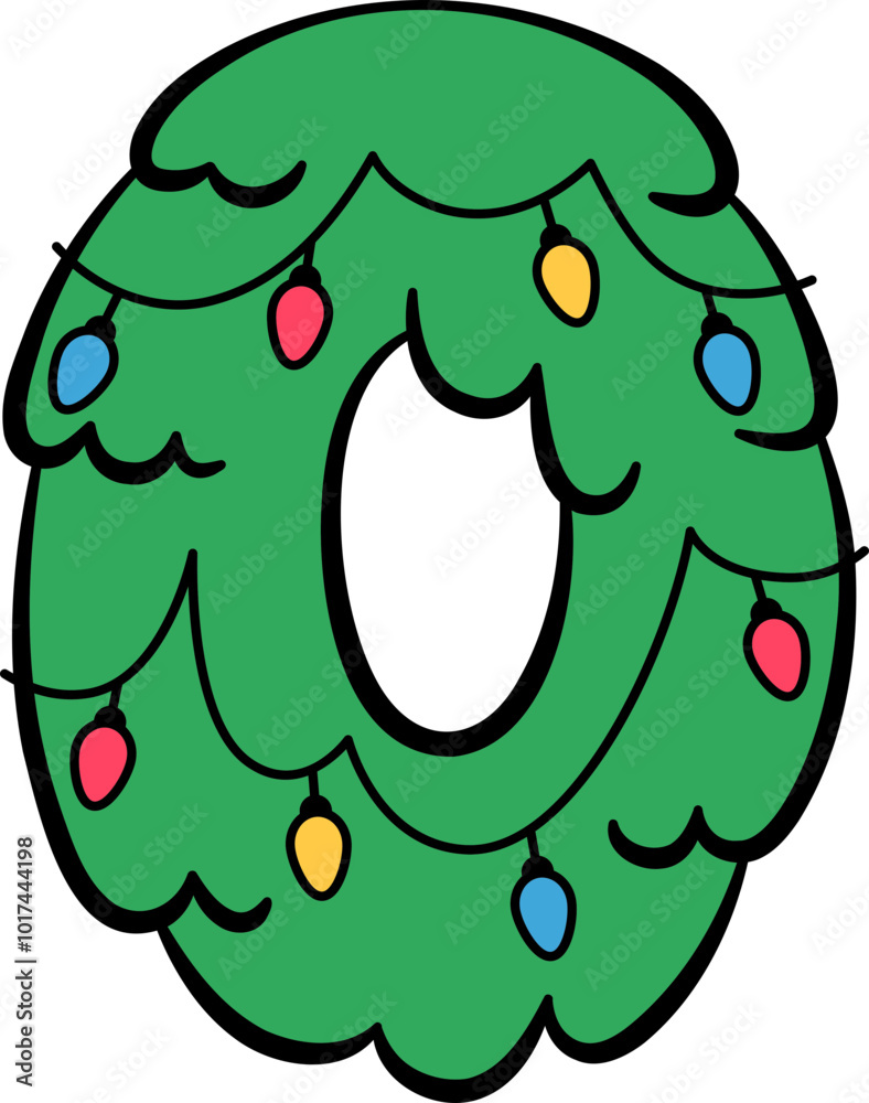 0 Zero Christmas Tree Hanging Light Decor Number 0 Zero Christmas Tree Hanging Light Decor Number