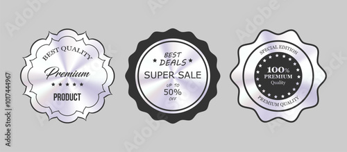 Guaranteed best choice and premium quality badge set for branding

