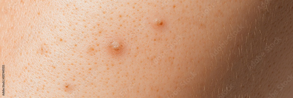 Fototapeta premium Close-Up Of Brown Spots On A Person's Ankle - A high-resolution image depicting the texture of human skin with brown spots on an ankle. The image may be used to illustrate concepts such as skin condi
