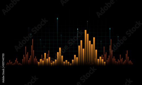 Stock analysis graph background image, currency increase, business sales, online marketing