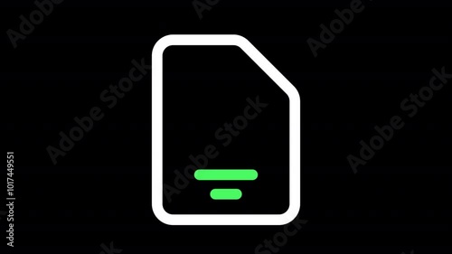 File animation for social media, presentations, videos, websites, etc. No background, Alpha channel