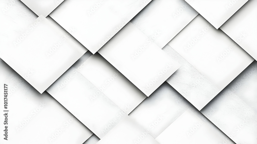 White Square Shapes Create Modern Abstract Background Design