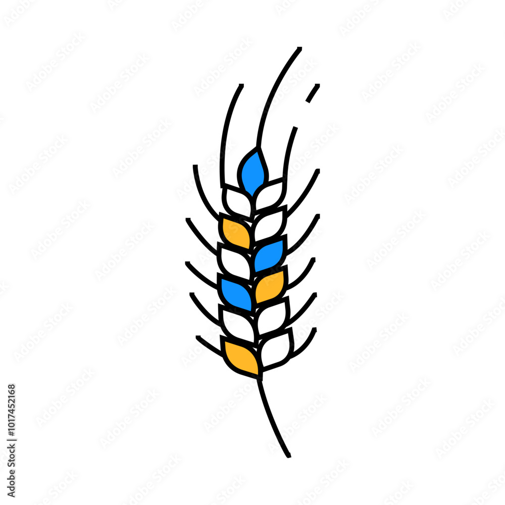 plant green wheat line icon vector. plant green wheat sign. isolated symbol illustration