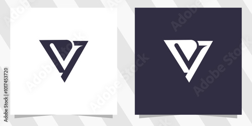 Letter pv vp logo design vector