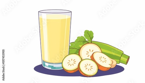 Fresh Jicama Juice with Ginger Zing