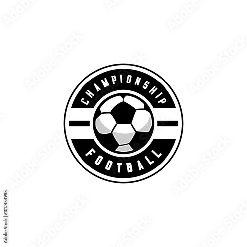 Football logo stamp vector design 