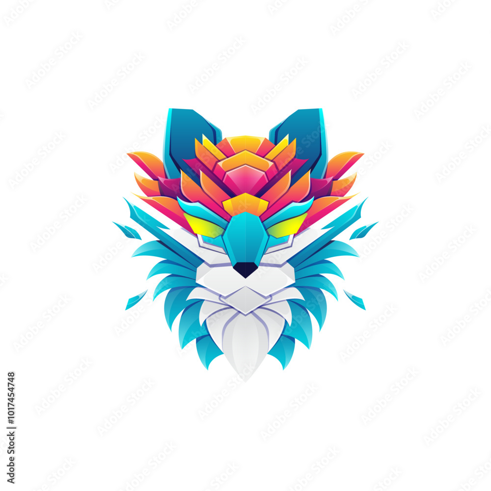 Fototapeta premium Colorful Cat Logo Template