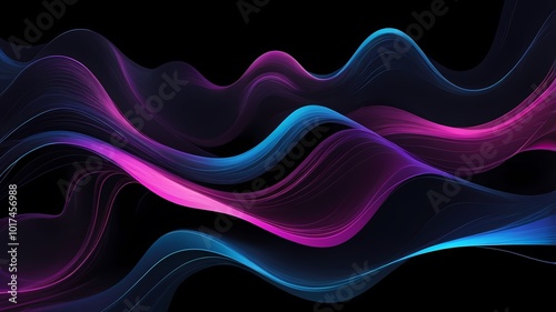 Serene Wavy Lines: Perfect Abstract Wallpapers for Any Mood. Ai generated 